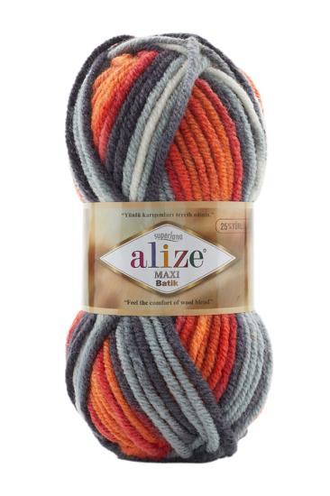 Alize Maxi Batik Örgü İpliği Kalın ve Yumuşak Doku
