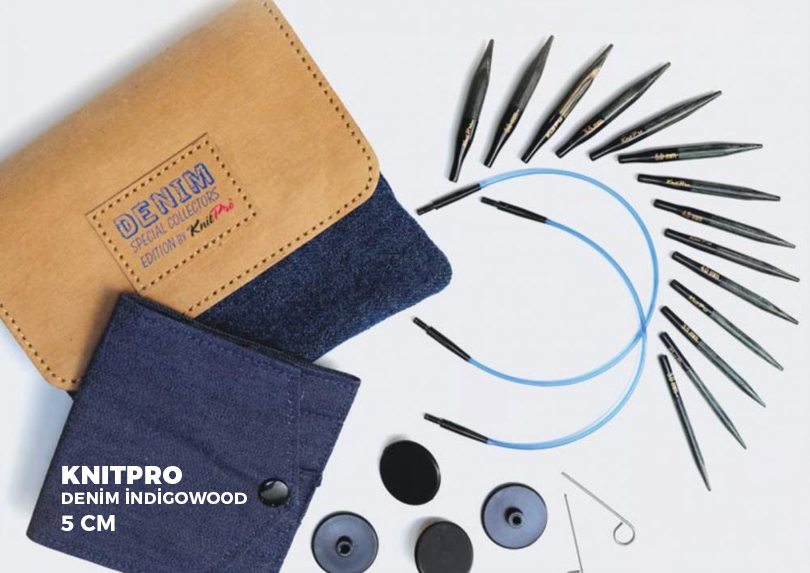 Knit Pro Denim İndigo Wood Mini Set 5 Cm